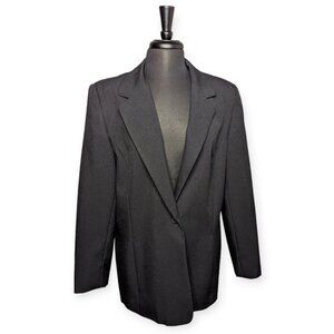 Vintage Liz Baker Black Blazer Size 16
